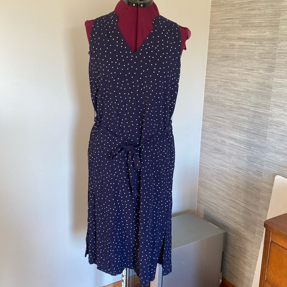 Gap Zen Maxi Dress in Navy Dot (Size SP) - Picture 1 of 10